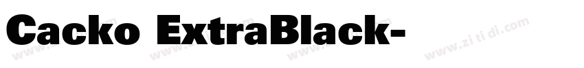 Cacko ExtraBlack字体转换